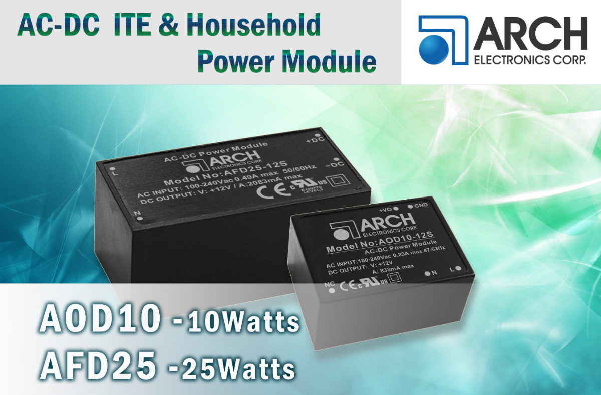 ARCH Modul-Netzteile AOD10 & AFD25: Kompaktlösungen für Smart Home und Haushaltstechnik ARCH Modul-Netzteile AOD10 & AFD25: Kompaktlösungen für Smart Home und Haushaltstechnik