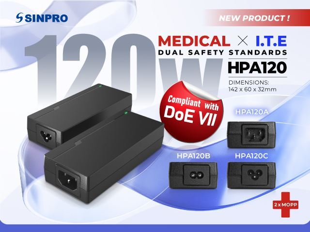 HPA65- und HPA120-Serie: Medizinische Netzteile mit industrieller Robustheit