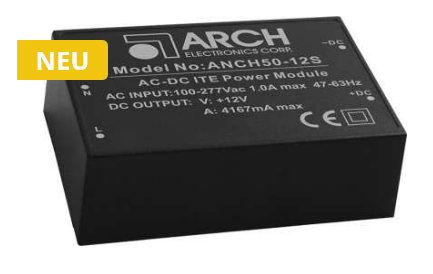 Arch Electronics bringt neue Modul-Netzteile für IT, Haushalt und AV-Anwendungen auf den Markt