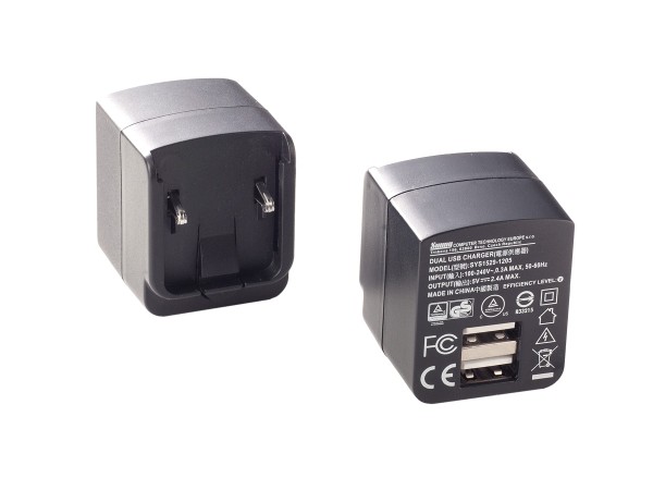 Steckernetzteil Sunny SYS 1529-1205 Doppel USB mit AC Steckerset (EU/US/UK)